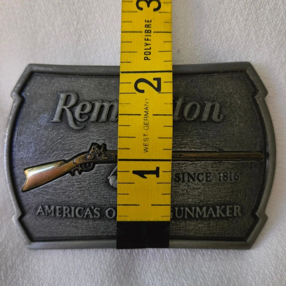 Remington Belt Buckle Mens Excellent 1976 Flintlock Rifle Limited Edition